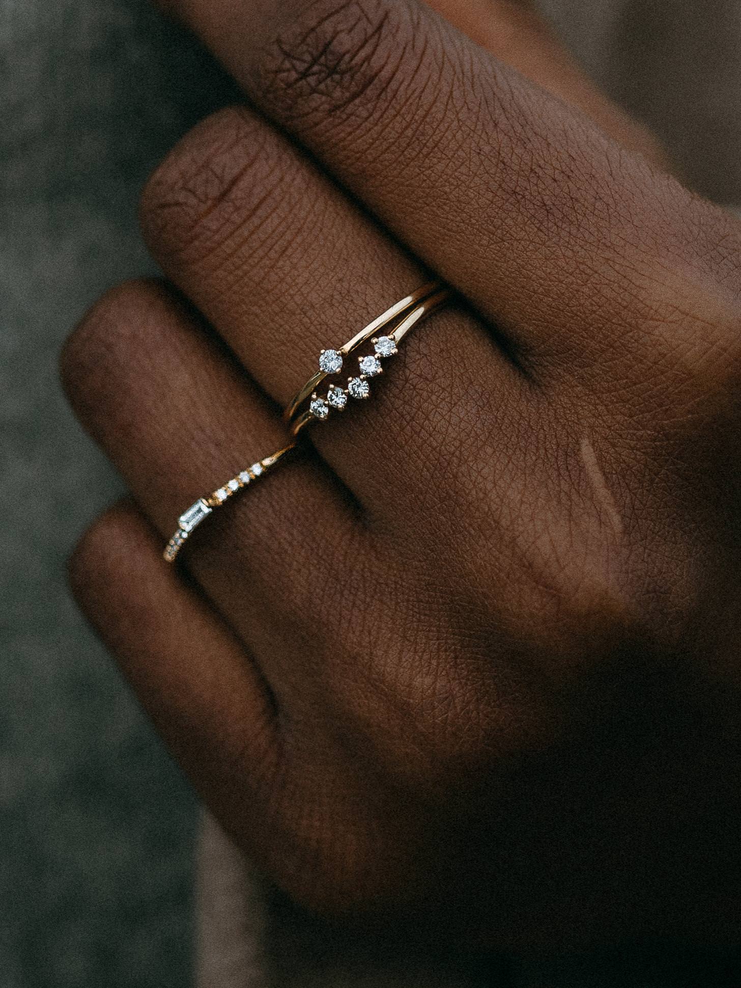 Solitude Tiny Diamond Ring, 0.03 CT